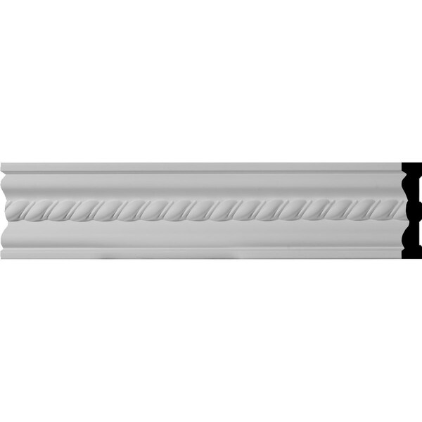 Ekena Millwork SAMPLE - 4"H x 3/4"P x 12"L Oslo Rope Chair Rail or Casing Moulding - SAMPLE-MLD04X00OS