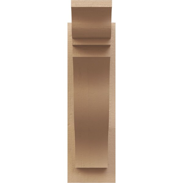 Ekena Millwork 6-in W x 16-in D x 20-in H Funston Trad Rough Cedar Woodgrain TimberThane Outlooker, Primed Tan - OUTUR060X16X20FST04RCPR