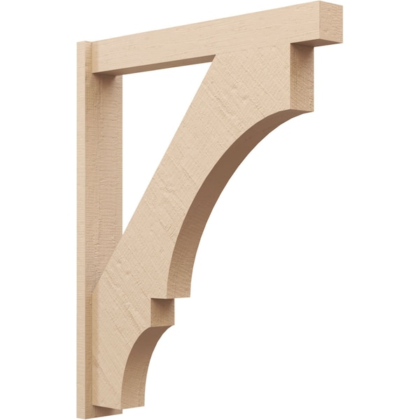 Ekena Millwork 5 1/2-in W x 34-in D x 42-in H Balboa Block Rough Cedar Woodgrain TimberThane Outlooker, Primed Tan - OUTUR055X34X42BOA44RCPR