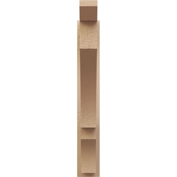 Ekena Millwork 5 1/2-in W x 26-in D x 38-in H Balboa Slat Rough Cedar Woodgrain TimberThane Outlooker, Primed Tan - OUTUR055X26X38BOA24RCPR