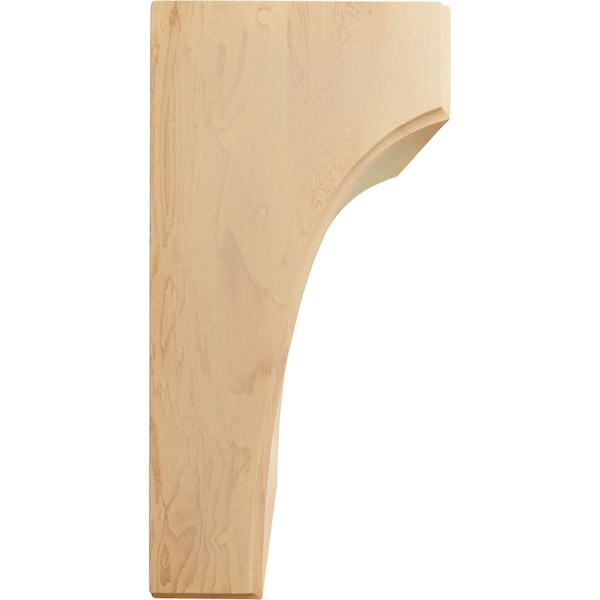 Ekena Millwork 5 1/4"W x 4"D x 8"H Clarksville Bracket, Red Oak - BKTW05X04X08CVRO