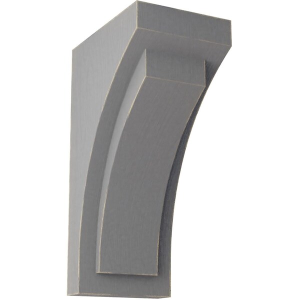 Ekena Millwork 4"W x 5 3/4"D x 10"H Medium Felix Wood Vintage Decor Corbel, Pebble Grey - CORWD04X05X10FEPG