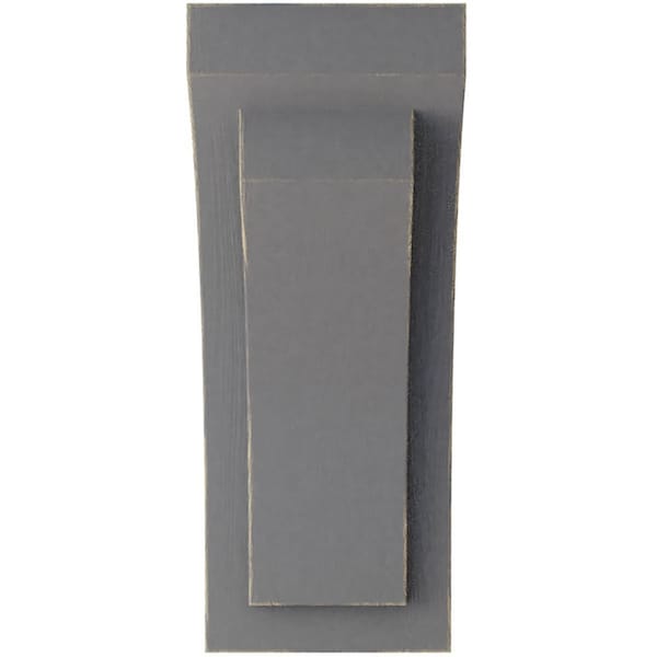Ekena Millwork 4"W x 5 3/4"D x 10"H Medium Felix Wood Vintage Decor Corbel, Pebble Grey - CORWD04X05X10FEPG