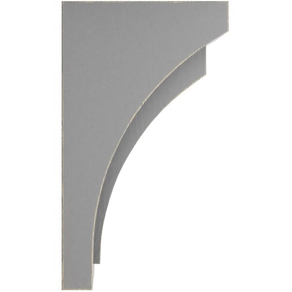 Ekena Millwork 4"W x 5 3/4"D x 10"H Medium Felix Wood Vintage Decor Corbel, Pebble Grey - CORWD04X05X10FEPG