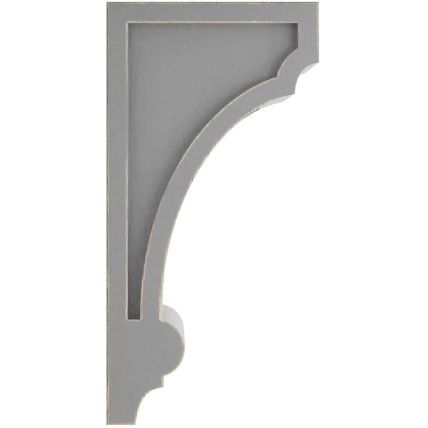 Ekena Millwork 4 3/4"W x 6"D x 12"H Diane Recessed Wood Vintage Decor Corbel, Pebble Grey - CORWD05X06X12DIPG