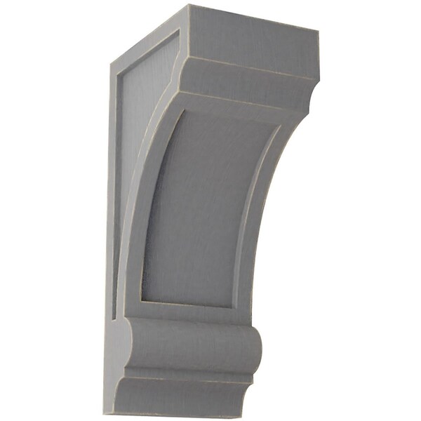 Ekena Millwork 4 3/4"W x 6"D x 12"H Diane Recessed Wood Vintage Decor Corbel, Pebble Grey - CORWD05X06X12DIPG
