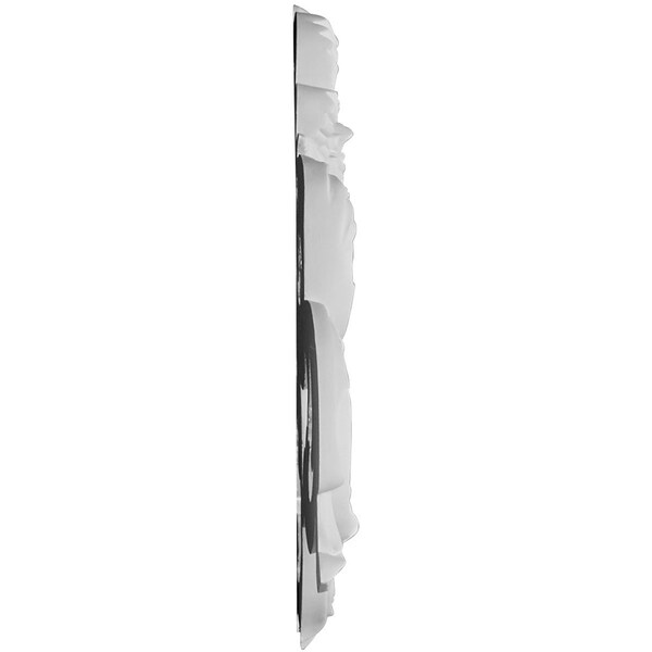 Ekena Millwork 22 1/8"W x 12"H x 1 1/8"P Rose & Ribbon Center Onlay - ONL22X12X01RO