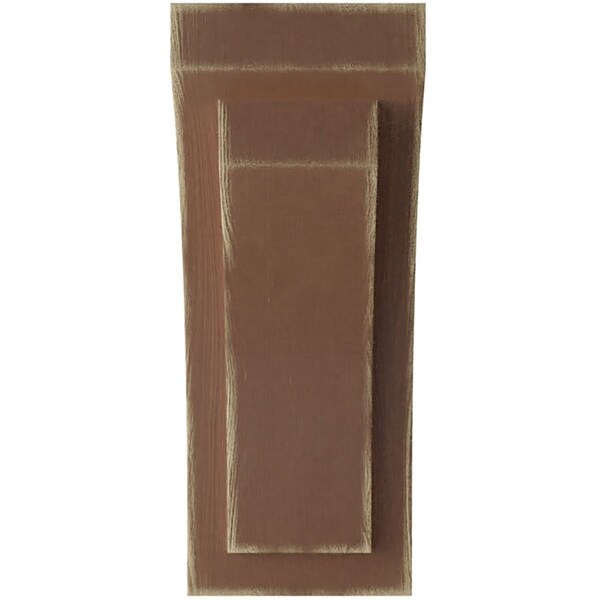 Ekena Millwork 4"W x 5 3/4"D x 10"H Medium Felix Wood Vintage Decor Corbel, Weathered Brown - CORWD04X05X10FEBR