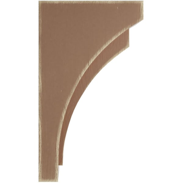 Ekena Millwork 4"W x 5 3/4"D x 10"H Medium Felix Wood Vintage Decor Corbel, Weathered Brown - CORWD04X05X10FEBR