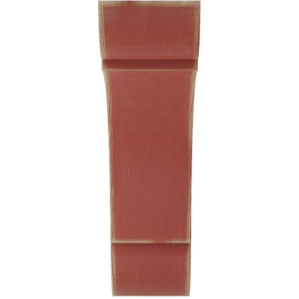 Ekena Millwork 1 3/4"W x 6"D x 6"H Small Olympic Wood Vintage Decor Bracket, Salvage Red - BKTWD01X06X06OLRD