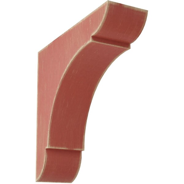 Ekena Millwork 1 3/4"W x 6"D x 6"H Small Olympic Wood Vintage Decor Bracket, Salvage Red - BKTWD01X06X06OLRD