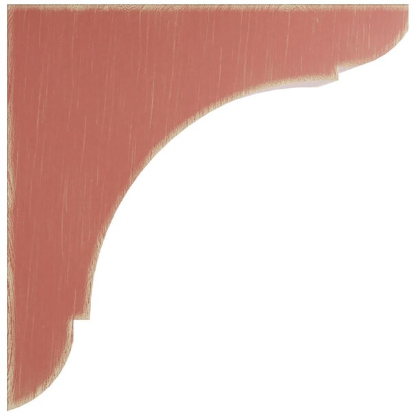 Ekena Millwork 1 3/4"W x 6"D x 6"H Small Olympic Wood Vintage Decor Bracket, Salvage Red - BKTWD01X06X06OLRD