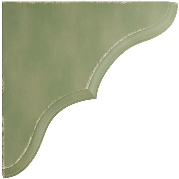 Ekena Millwork 1 3/4"W x 5 1/2"D x 5 1/2"H Stratford Wood Vintage Decor Bracket, Restoration Green - BKTWD02X06X06STGR