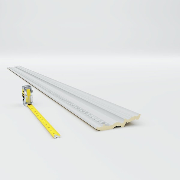 Ekena Millwork 4 3/4"H x 3 3/8"P x 5 7/8"F x 94 1/2"L Nestor Crown Moulding - MLD05X03X06NS