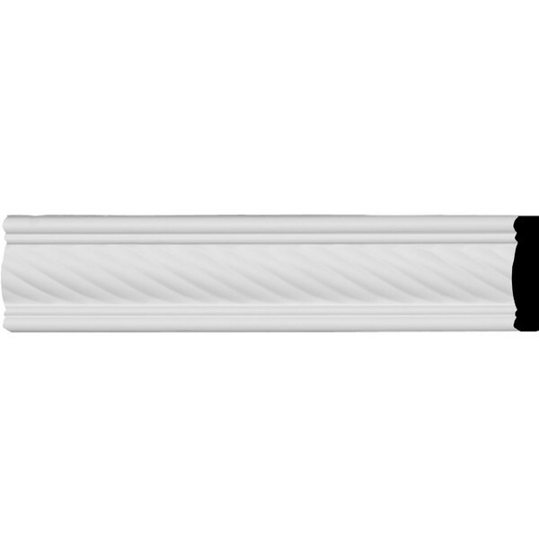 Ekena Millwork SAMPLE - 2 3/8"H x 3/8"P x 12"L Classic Alexandria Rope Panel Moulding - SAMPLE-MLD02X00AL