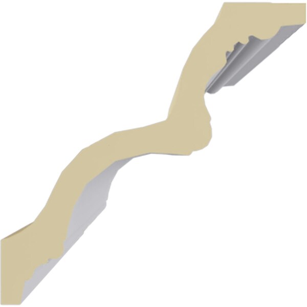 Ekena Millwork 3 7/8"H x 3 7/8"P x 5 1/2"F x 94 1/2"L Foster Traditional Smooth Crown Moulding - MLD03X03X05FO
