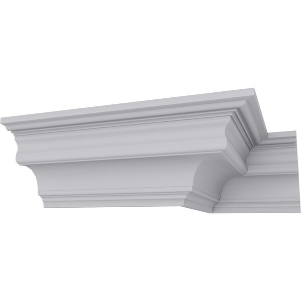 Ekena Millwork 3 7/8"H x 3 7/8"P x 5 1/2"F x 94 1/2"L Foster Traditional Smooth Crown Moulding - MLD03X03X05FO