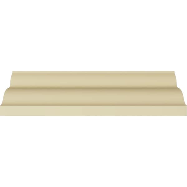 Ekena Millwork 3 7/8"H x 3 7/8"P x 5 1/2"F x 94 1/2"L Foster Traditional Smooth Crown Moulding - MLD03X03X05FO