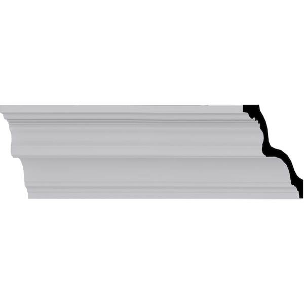 Ekena Millwork 3 7/8"H x 3 7/8"P x 5 1/2"F x 94 1/2"L Foster Traditional Smooth Crown Moulding - MLD03X03X05FO