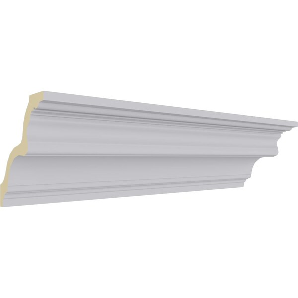 Ekena Millwork 3 7/8"H x 3 7/8"P x 5 1/2"F x 94 1/2"L Foster Traditional Smooth Crown Moulding - MLD03X03X05FO