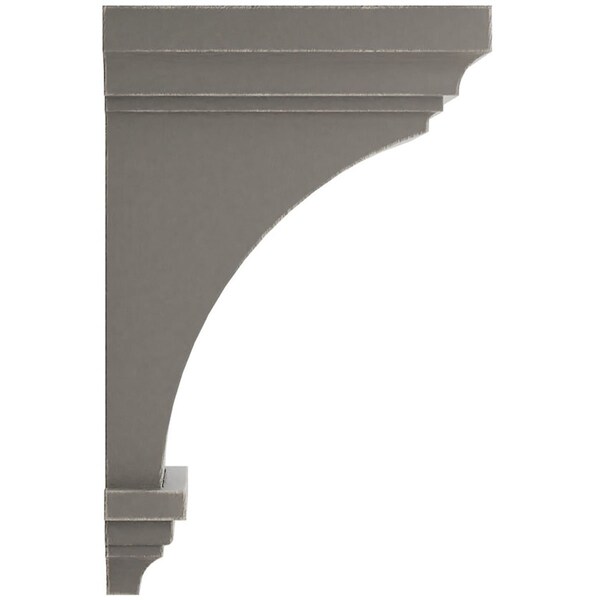 Ekena Millwork 7"W x 7 3/4"D x 14"H Jumbo Jefferson Wood Vintage Decor Corbel, Reclaimed Grey - CORWD07X07X14JEGY