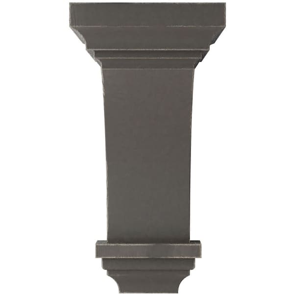Ekena Millwork 7"W x 7 3/4"D x 14"H Jumbo Jefferson Wood Vintage Decor Corbel, Reclaimed Grey - CORWD07X07X14JEGY