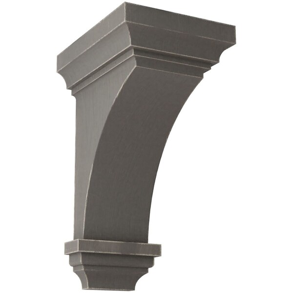 Ekena Millwork 7"W x 7 3/4"D x 14"H Jumbo Jefferson Wood Vintage Decor Corbel, Reclaimed Grey - CORWD07X07X14JEGY
