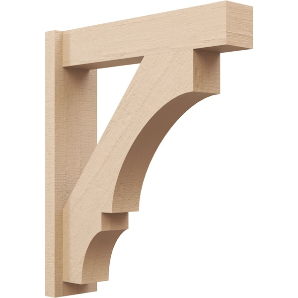 Ekena Millwork 5 1/2-in W x 22-in D x 26-in H Balboa Block Rough Cedar Woodgrain TimberThane Outlooker, Primed Tan - OUTUR055X22X26BOA44RCPR