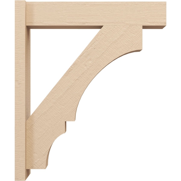 Ekena Millwork 5 1/2-in W x 22-in D x 26-in H Balboa Block Rough Cedar Woodgrain TimberThane Outlooker, Primed Tan - OUTUR055X22X26BOA44RCPR