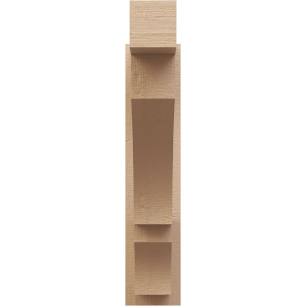 Ekena Millwork 5 1/2-in W x 22-in D x 26-in H Balboa Block Rough Cedar Woodgrain TimberThane Outlooker, Primed Tan - OUTUR055X22X26BOA44RCPR