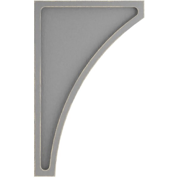 Ekena Millwork 3"W x 7 1/2"D x 12"H Extra Large Lawson Wood Vintage Decor Corbel, Pebble Grey - CORWD03X07X12LWPG