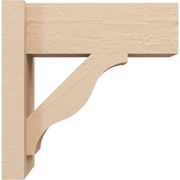 Ekena Millwork 5 1/2-in W x 12-in D x 12-in H Funston Block Rough Cedar Woodgrain TimberThane Outlooker, Primed Tan - OUTUR055X12X12FST44RCPR