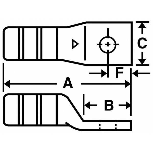 Conector de compresión de abrazadera de un orificio, 3/0 AWG - 60144