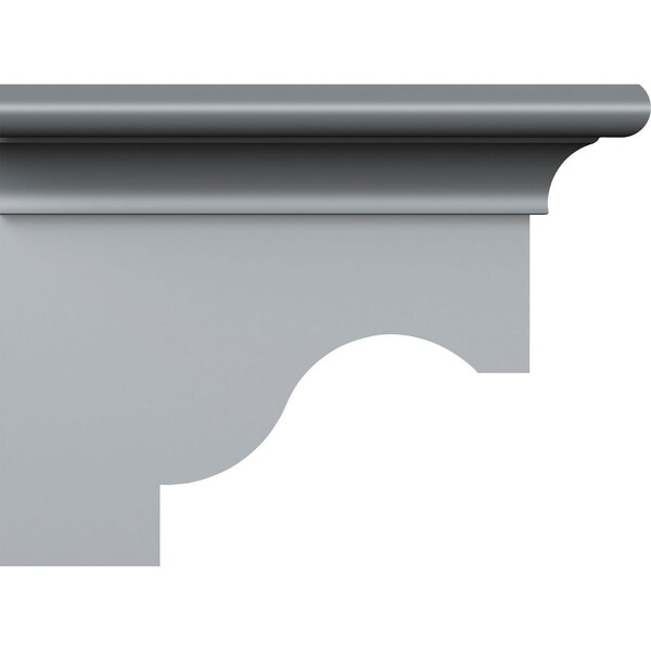 Ekena Millwork Endurathane Dublin Bracket, 6"W x 6 1/4"D x 4 5/8"H, Factory Primed - BKT06X05X04WA