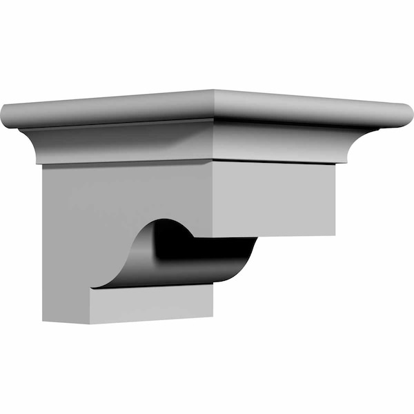 Ekena Millwork Endurathane Dublin Bracket, 6"W x 6 1/4"D x 4 5/8"H, Factory Primed - BKT06X05X04WA