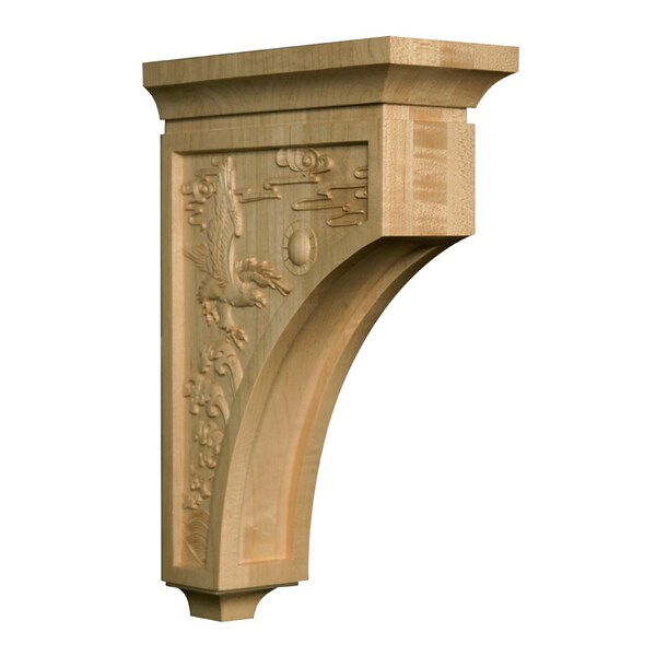 Osborne Wood Products 12 1/4 x 3 1/2 x 8 Formidable Flight Corbel in Hard Maple - 81107HM