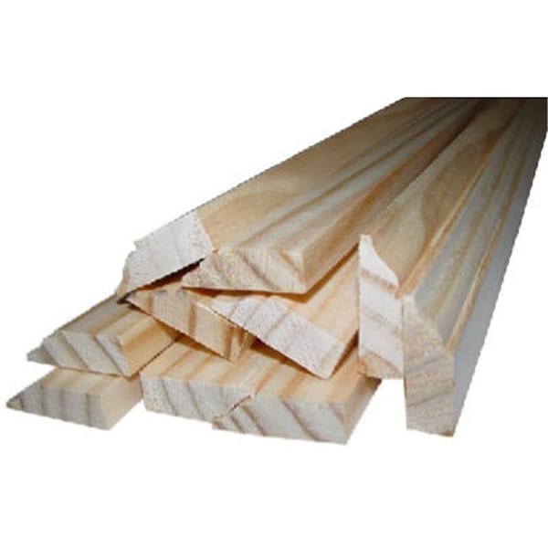 Alexandria Moulding Alexandria Moulding 0W936-20084C1 7 ft. Colonial Stop Solid Pine Molding - Pack of 6 - 456494