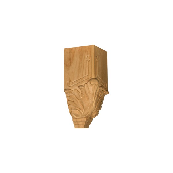 Osborne Wood Products 8 1/2 x 3 5/8 x 3 5/8 Small Crown Block in Rubberwood - 891862RW