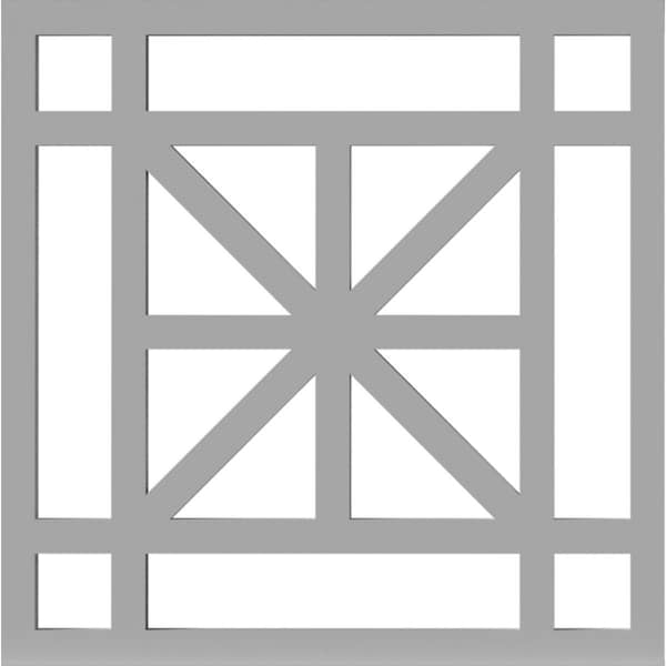 Ekena Millwork 1 1/4"D x 36"H x 36"L Decorative Railing Insert, Prairie Pattern 4 for 42" Overall Rail Height - EC01X36X36DIPR4