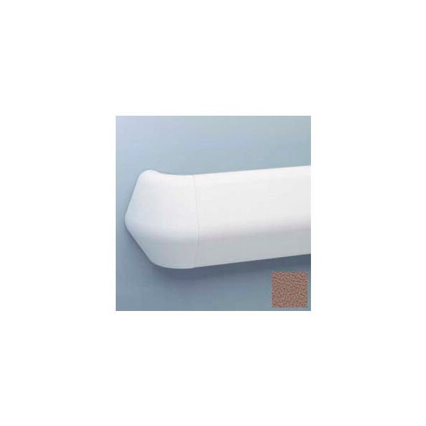 Pawling Flex-Action Triangular Handrail/Wall Guard, 5 3/8" Face, Aluminum Retainer, 12' Long, Cafe Au Lait - BR-800-12-694