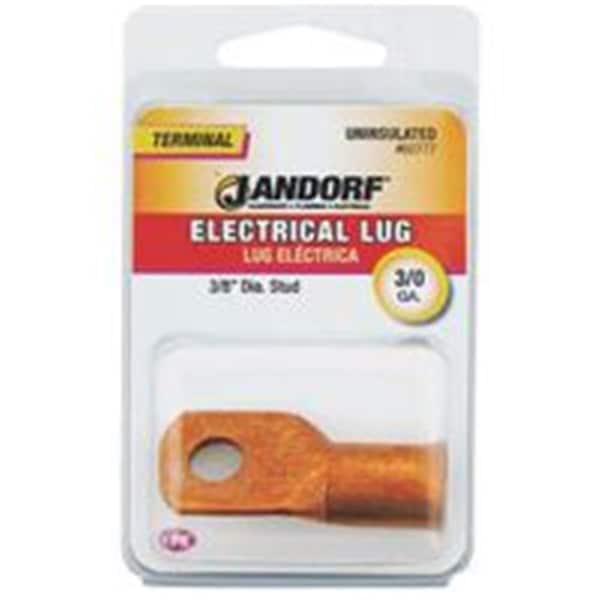 Terminal eléctrico Jandorf 3/0 con lengüeta de 3/8 pulgadas 60777 - 3399326