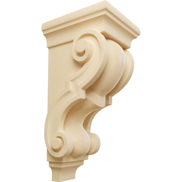 Ekena Millwork 4 1/2"W x 5"D x 10"H Medium Traditional Wood Corbel, Maple - CORW05X05X10TRMA