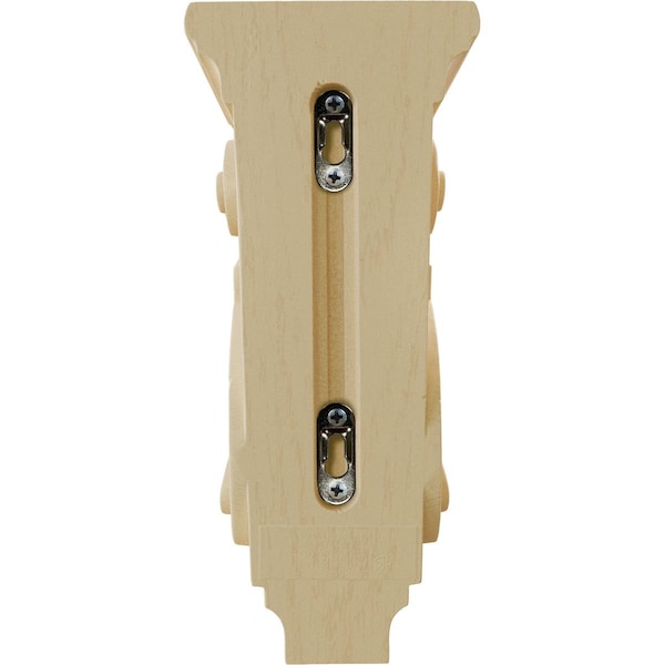 Ekena Millwork 4 1/2"W x 5"D x 10"H Medium Traditional Wood Corbel, Maple - CORW05X05X10TRMA