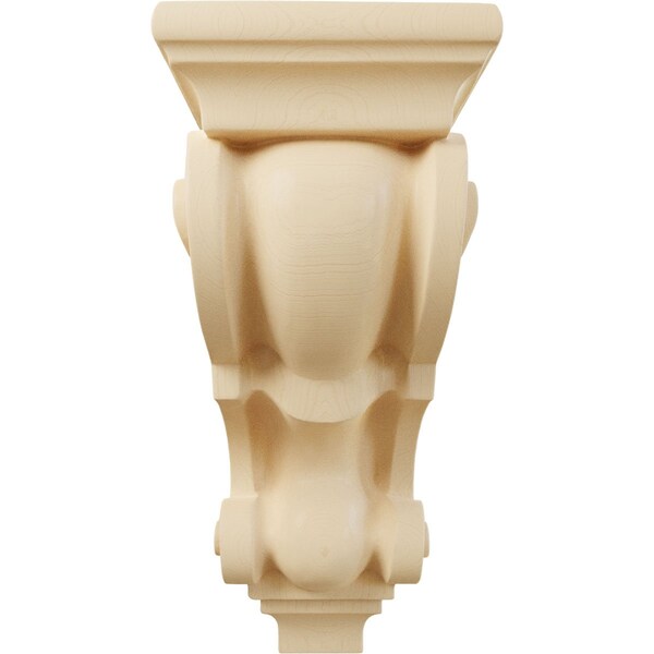 Ekena Millwork 4 1/2"W x 5"D x 10"H Medium Traditional Wood Corbel, Maple - CORW05X05X10TRMA