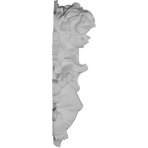 Ekena Millwork 9 1/4"W x 13 3/8"H x 4"P Classic Angel Onlay, Left - ONL09X13X04AN-L