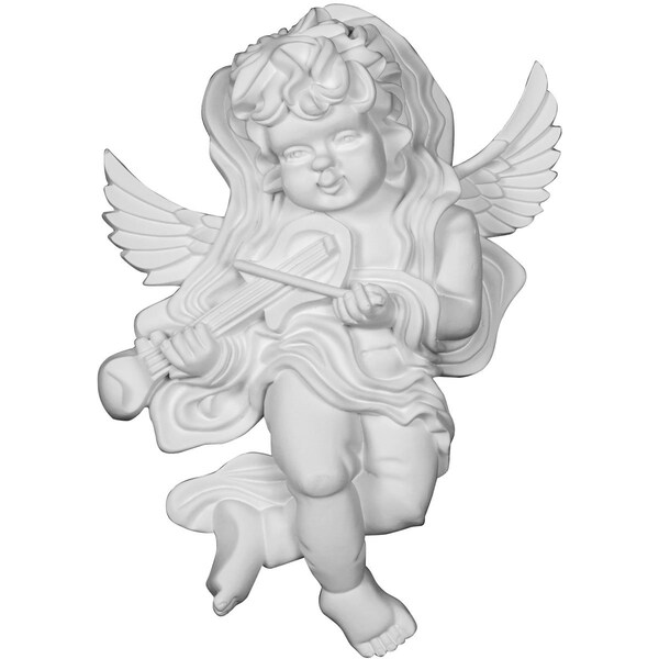 Ekena Millwork 9 1/4"W x 13 3/8"H x 4"P Classic Angel Onlay, Left - ONL09X13X04AN-L