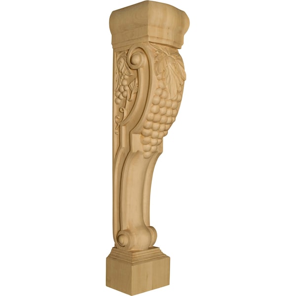 Osborne Wood Products 36 x 7 x 7 1/2 Roman Island Height Corbel with Grapes in Black Walnut - 1407W
