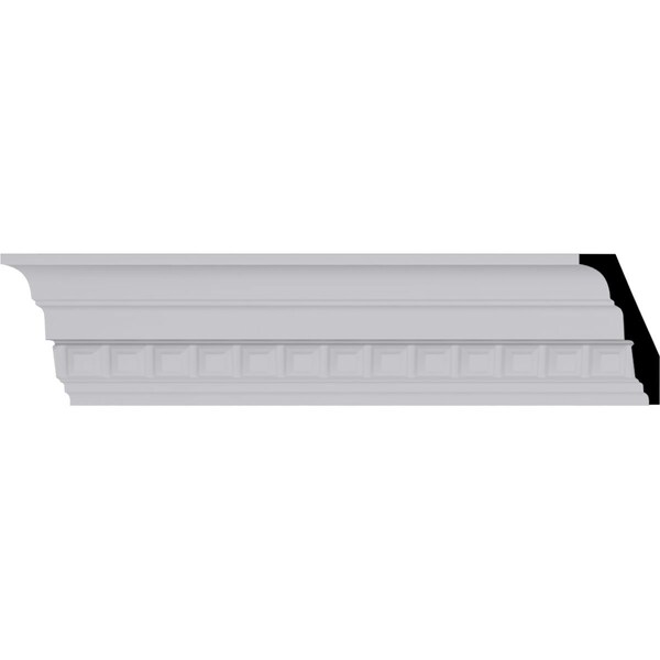 Ekena Millwork 3 1/2"H x 1 7/8"P x 4"F x 94 1/2"L Sequential Crown Moulding - MLD03X01X04SQ