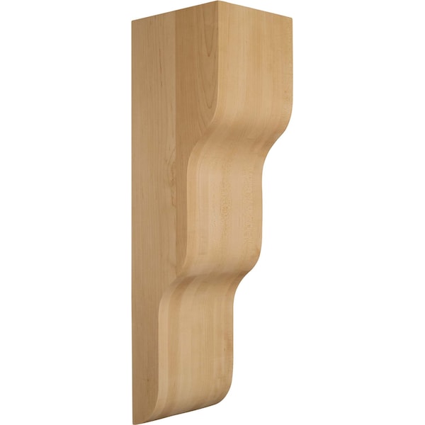 Osborne Wood Products 26 x 6 1/2 x 7 1/2 Houston Contemporary Bracket in Soft Maple - 8228M