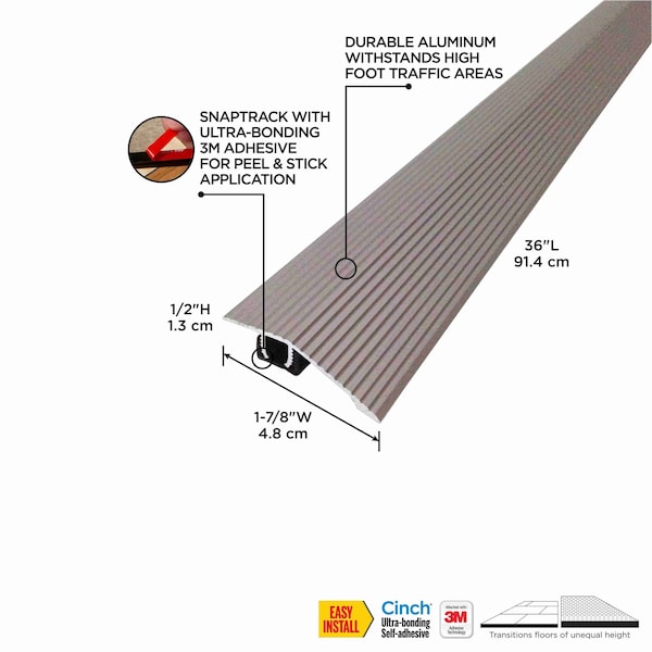 M-D Building Products ALUMINUM, Satin Nickel, 36 in L, 1.875 in W - 43318